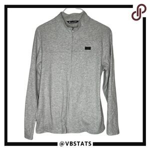 Travis Mathew Men's Light Heather Gray Full Zip Performance Jacket Size Medium